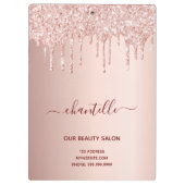 バラ金ゴールドピンク美しいサロン事業 クリップボード (裏面)