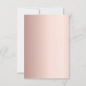 バラ金ゴールドピンク花模様レース写真 サンキューカード (裏面)