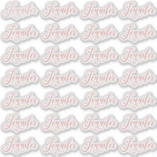 バラ金ゴールドピンク装飾ジェニファー28個 シール (正面)