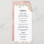 バラ金ゴールドピンク赤面の結婚水色 メニュー (正面/裏面)