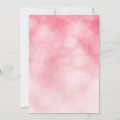 バラ金ゴールドピンク赤面フォイル40th誕生日グリッター 招待状 (裏面)