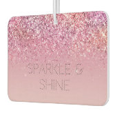 バラ金ゴールドピンク金ゴールドグリッタースパークル カーエアーフレッシュナー (左)