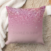 バラ金ゴールドピンク金ゴールドグリッタースパークル クッション (ブランケット)