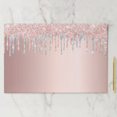 バラ金ゴールドピンク銀グリッターパーティー紙ランチョンマット ペーパーパッド (インサイチュ)