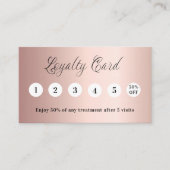 バラ金ゴールドピンクqrコード写真エレガント ロイヤリティカード (正面)