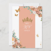 バラ金ゴールドピーチプリンセスバタフライキンセアニェラ 招待状 (裏面)