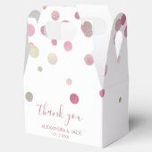 バラ金ゴールドピ結婚ンクのホイルフェイクグリッター フェイバーボックス (オープン)