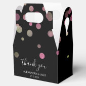 バラ金ゴールドピ結婚ンクのホイルフェイクグリッター フェイバーボックス (オープン)