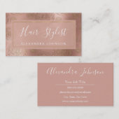 バラ金ゴールドファッションと美しい円パターン 名刺 (正面/裏面)