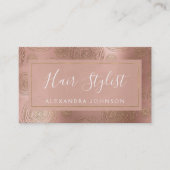 バラ金ゴールドファッションと美しい円パターン 名刺 (正面)