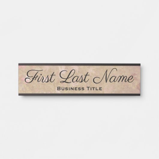 バラ金ゴールドファンシーオフィスのドアサインエレガントシンプル サインプレート (正面)