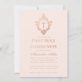 バラ金ゴールドファーストヴィンテージクレストピンクガール 招待状 (正面)