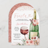 バラ金ゴールドフィエスタカップルズシャワー招待状 招待状 (正面/裏面)