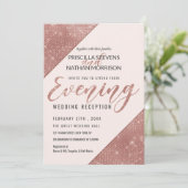 バラ金ゴールドフェイクきらめくグリッターシークイン夕べ 招待状 (スタンド正面)