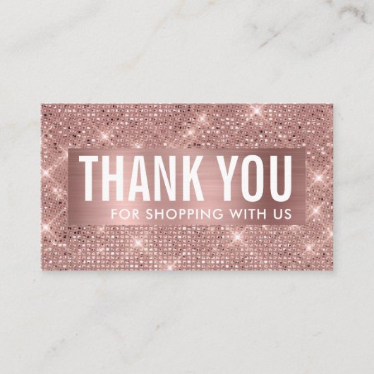 バラ金ゴールドフェイクきらめく&フォイル事業ありがとう 名刺 (正面)