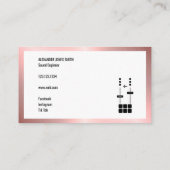 バラ金ゴールドフェイクオーディオエンジニア 名刺 (裏面)