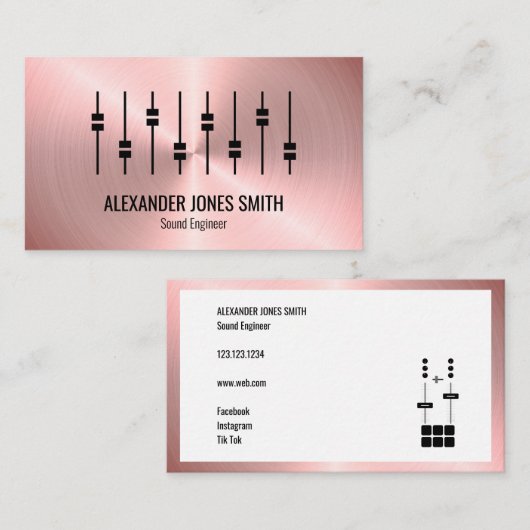 バラ金ゴールドフェイクオーディオエンジニア 名刺 (正面/裏面)