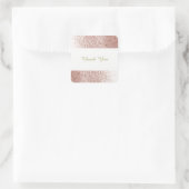 バラ金ゴールドフェイクグリッターありがとう スクエアシール (バッグ)