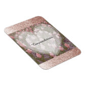 バラ金ゴールドフェイクグリッターおめでとう マグネット (右側)