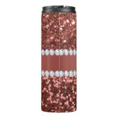 バラ金ゴールドフェイクグリッターとダイパーソナライズされたヤ タンブラー (裏面)