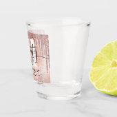 バラ金ゴールドフェイクグリッターとフォイル21歳の誕生日ショットG ショットグラス (右)