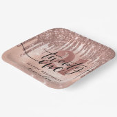 バラ金ゴールドフェイクグリッターとフォイル21歳の誕生日パーティー  ペーパープレート (傾斜あり)