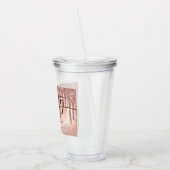 バラ金ゴールドフェイクグリッターとフォイル21歳の誕生日 アクリルタンブラー (左)