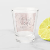 バラ金ゴールドフェイクグリッターとフォイル21歳の誕生日 ショットグラス (裏面)