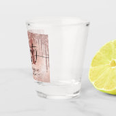 バラ金ゴールドフェイクグリッターとフォイル21歳の誕生日 ショットグラス (右)