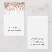 バラ金ゴールドフェイクグリッターイヤリング表示カード 名刺 (正面/裏面)