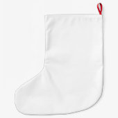 バラ金ゴールドフェイクグリッターガールテーマ ラージクリスマスストッキング (裏面)