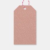 バラ金ゴールドフェイクグリッターグラデーションベビーシャワーギフトラベル ギフトタグ (裏面)