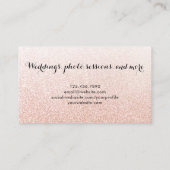 バラ金ゴールドフェイクグリッターグラデーション化粧名刺 名刺 (裏面)