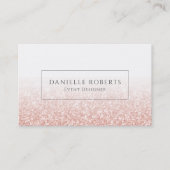 バラ金ゴールドフェイクグリッターグラデーション 名刺 (正面)