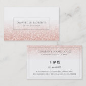 バラ金ゴールドフェイクグリッターグラデーション 名刺 (正面/裏面)