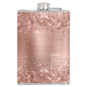 バラ金ゴールドフェイクグリッターグラムガーリーモノグラム フラスク (裏面)