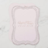 バラ金ゴールドフェイクグリッタージェム招待状 招待状 (正面/裏面)