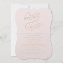 バラ金ゴールドフェイクグリッタージェム招待状