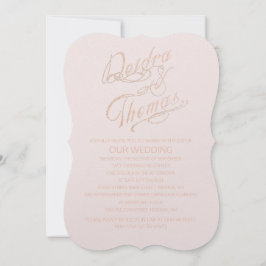 バラ金ゴールドフェイクグリッタージェム招待状 招待状