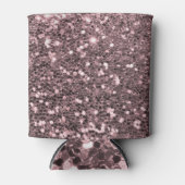 バラ金ゴールドフェイクグリッタースパークル 缶クーラー (正面)