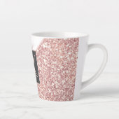 バラ金ゴールドフェイクグリッターバラ大理石 カフェラテマグ (右)