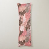 バラ金ゴールドフェイクグリッターピンクカモフラージュ ボディピロー (裏面 (縦))