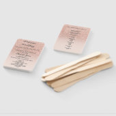 バラ金ゴールドフェイクグリッターピンクグラデーションウェディングプログラム ハンドファン (組立なし)