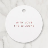 バラ金ゴールドフェイクグリッターメリーブライトピンククリスマス フェイバータグ (裏面)