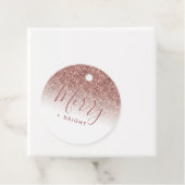 バラ金ゴールドフェイクグリッターメリーブライトピンククリスマス フェイバータグ (インサイチュ)