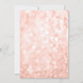 バラ金ゴールドフェイクグリッターライトスウィート16誕生日 招待状 (裏面)