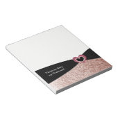 バラ金ゴールドフェイクグリッターリボン花嫁感謝してい付き ノートパッド (アングル)