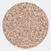 バラ金ゴールドフェイクグリッター封筒用シール ラウンドシール (正面)