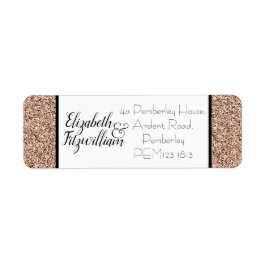 バラ金ゴールドフェイクグリッター差出人住所ラベル ラベル