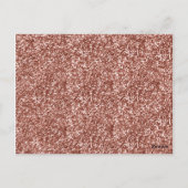 バラ金ゴールドフェイクグリッター1st誕生日ありがとう ポストカード (裏面)